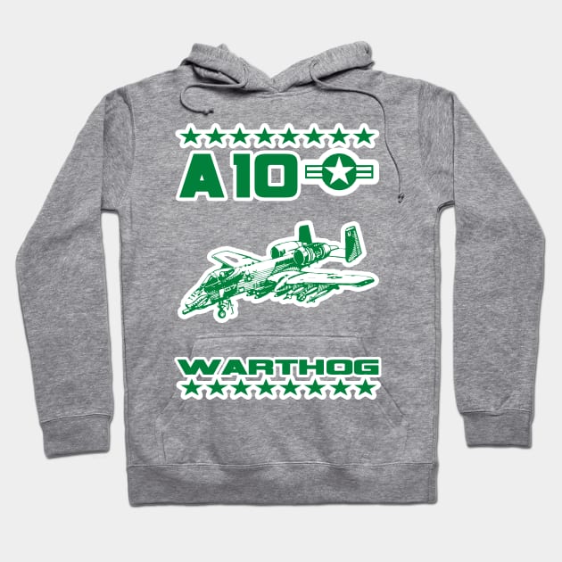 A10 Warthog - Green Hoodie by Marko700m